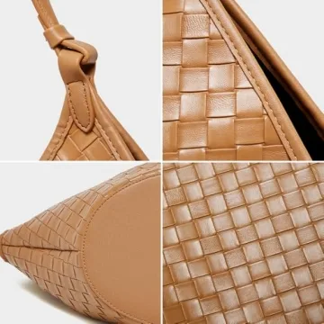 Rejolly Woven Leather Tote for Women - Trendy & Spacious