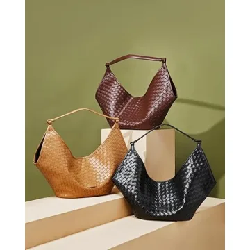 Rejolly Woven Leather Tote for Women - Trendy & Spacious