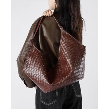 Rejolly Woven Leather Tote for Women - Trendy & Spacious