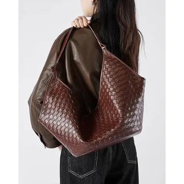 Rejolly Woven Leather Tote for Women - Trendy & Spacious