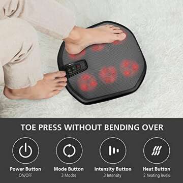 COMFIER Foot Massager: Shiatsu Heat Relief Bliss