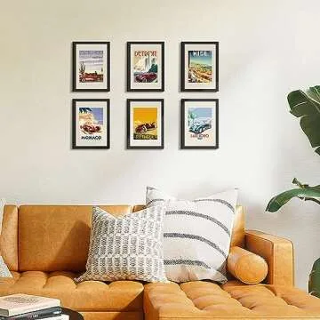 upsimples A4 Picture Frame Set of 5 - Stylish & Safe Wall Display