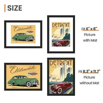 upsimples A4 Picture Frame Set of 5 for Stylish Displays