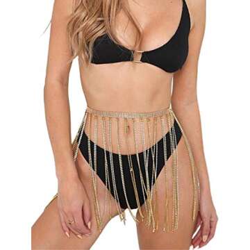 Barode Rhinestone Body Chains for Women - Chic Accessories