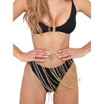 Barode Rhinestone Body Chains for Women - Chic Accessories