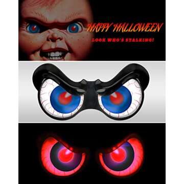 Halloween Decorations, Flashing Peeping Eyes, Spooky Animated LED Eyes, Dark Activite, Halloween Glowing Decorations, Outdoor Halloween Decor (5 Pack)