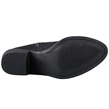 GLOBALWIN Women's Black Cowgirl Boots Ankle To Mid Calf Fashion Western Cowboy Boots For Women Chunky Low Heel Size 8.5M