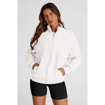 PRETTYGARDEN Women's Trendy Zip Up Sweatshirt Jacket