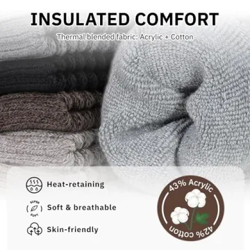 CLOSEMATE Women's Thick Cushioned Thermal Socks for Winter