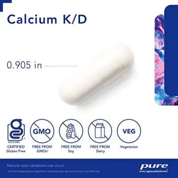 Pure Encapsulations Calcium K/D for Strong Bones and Health