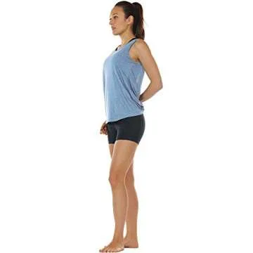 Icyzone Women's Open Back Athletic Tank Tops - Sky Blue