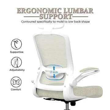 Mimoglad Ergonomic Office Chair - Adjustable & Stylish Comfort