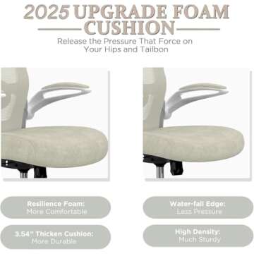 Mimoglad Ergonomic Office Chair - Adjustable & Stylish Comfort