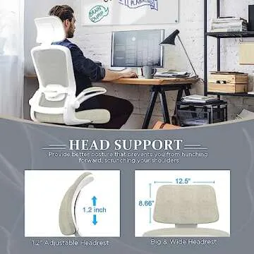 Mimoglad Ergonomic Office Chair - Adjustable & Stylish Comfort