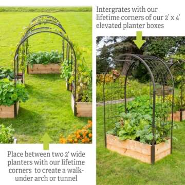 Gardener’s Supply Company Arch Trellis for Elevated Planters