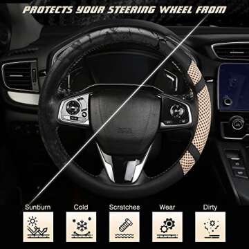 BOKIN Universal Steering Wheel Cover - Stylish Comfort