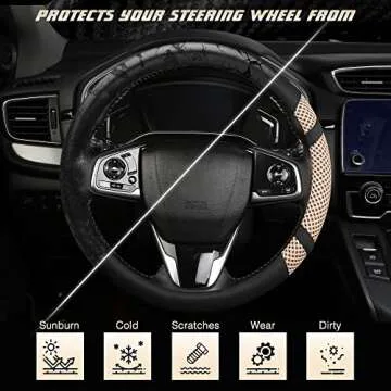 BOKIN Universal Steering Wheel Cover - Stylish Comfort