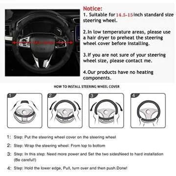 BOKIN Universal Steering Wheel Cover - Stylish Comfort