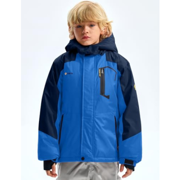 GEMYSE Boy's Waterproof Ski Snow Jacket for Winter Fun