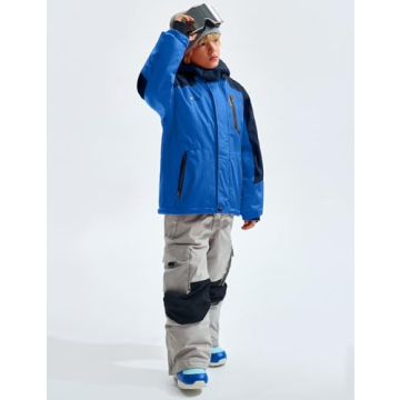 GEMYSE Boy's Waterproof Ski Snow Jacket for Winter Fun