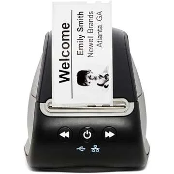 DYMO LabelWriter 550 Direct Thermal Label Printer with USB Connectivity, Black Monochrome Barcode Label Maker - 62 Labels Per Minute, Auto Label Recognition