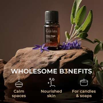 Gya Labs Clary Sage Essential Oil for Aromatherapy