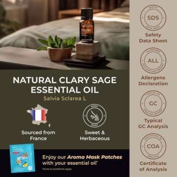 Gya Labs Clary Sage Essential Oil for Aromatherapy