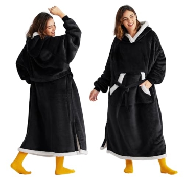 Bedsure Wearable Blanket Hoodie - Cozy Sherpa Comfort for All