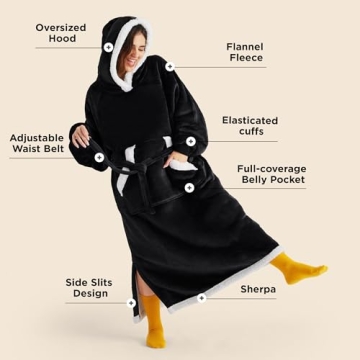 Stay Warm in Style with Bedsure Wearable Blanket Hoodie