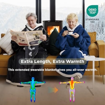 Stay Warm in Style with Bedsure Wearable Blanket Hoodie