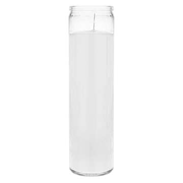 Mega Candles Unscented White 7 Day Glass Container Devotional Prayer Candles - Ideal for Memorials, ...