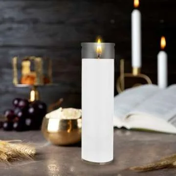 Mega Candles Unscented White Prayer Candles 3 pcs