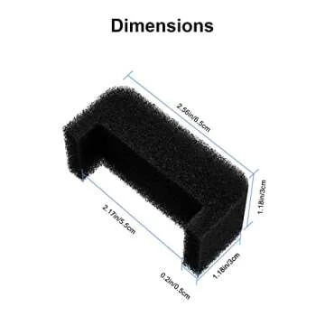 Wonder Creature Cat Fountain Filter, Sponger Foam Filter for Round and Cubic Stainless Steel Top Cat Fountain, for Crystal and 2L/67oz Cat Fountain, 4 Filters Pack, Cat Water Dispenser Foam Filter