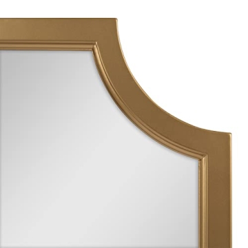 Kate and Laurel Scallop Framed Wall Mirror in Gold
