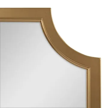 Kate and Laurel Scallop Framed Wall Mirror in Gold