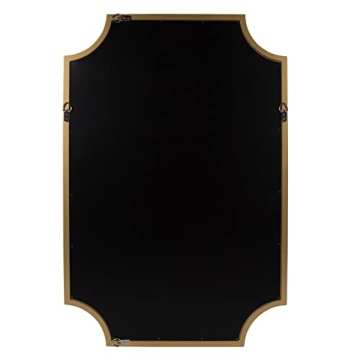 Kate and Laurel Scallop Framed Wall Mirror in Gold