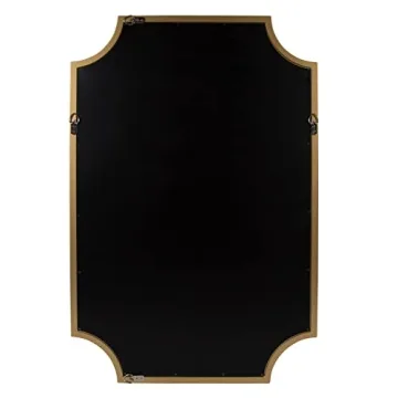 Kate and Laurel Scallop Framed Wall Mirror in Gold