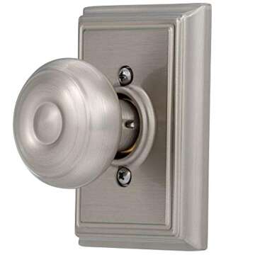 SCHLAGE Georgian Knob with Addison Trim - Satin Nickel