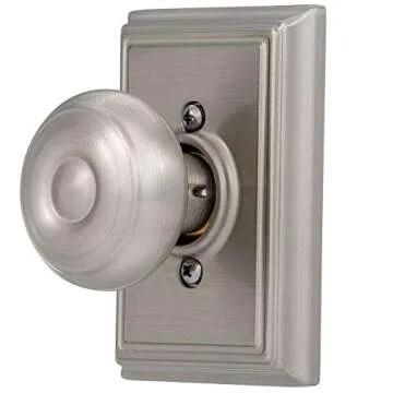 SCHLAGE Georgian Knob with Addison Trim - Satin Nickel