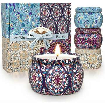 Scented Candle Gift Set - 4 Pack for All Occasions