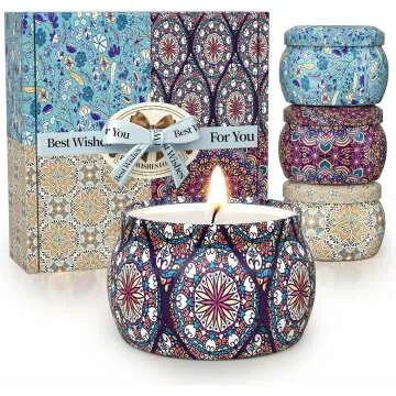 Scented Candle Gift Set - 4 Pack for All Occasions