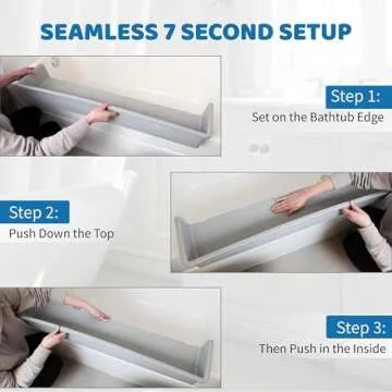 Tub Topper Bathtub Splash Guard for Kids Toy Storage