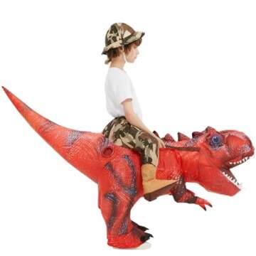 GOOSH Kids Inflatable T Rex Costume for Halloween Fun