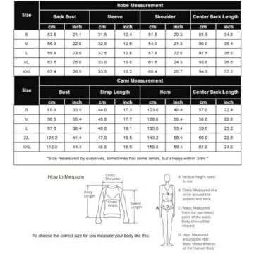 Ekouaer Women's Silk Robe Set V-neck 2 Piece Bridal Party Robes and Satin Bathrobe Set with Pockets (Champagne, Medium)