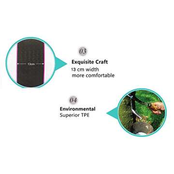 NGT new guide steps Yoga Wheel 13 inch Yoga Wheels For Back Pain Strongest and Most Comfortable Dharma Yoga Prop Wheel With Free Yoga Bands (black-green) (black-green)