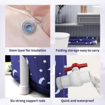 Portable Adult Bathtub - Relax Anywhere with Ease