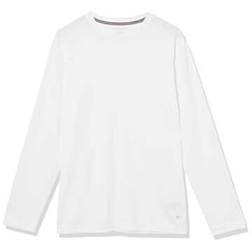 Amazon Essentials Long Sleeve Shirt for Men, Performance Tech, X-Small, White