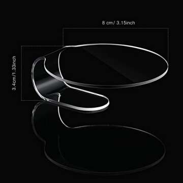 Makeup Mixing Palette 2 Pieces Handheld Makeup Mixing Tray Acrylic Foundation Mixing Tray Clear Foun...