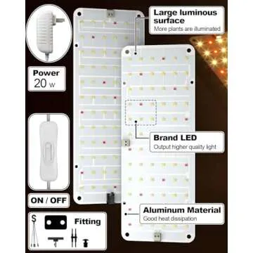 DOMMIA Grow Light Full Spectrum 20W LED for Plants