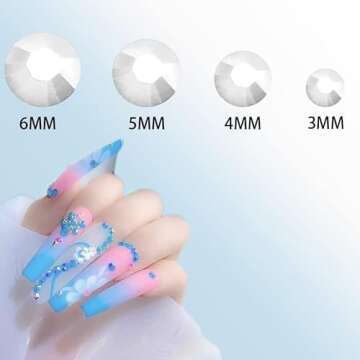 Pinhoollgo 10000pcs 4mm Resin Flatback Rhinestone, Lake Blue AB Flatback Rhinestone for Craft Bling Glitter Diamond Stone Round Flatback Rhinestones for Face Nail Cup Shoes DIY Accessories